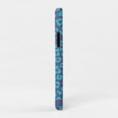 Blauwe luipaard Case-Mate iPhone case (Achterkant/rechts)