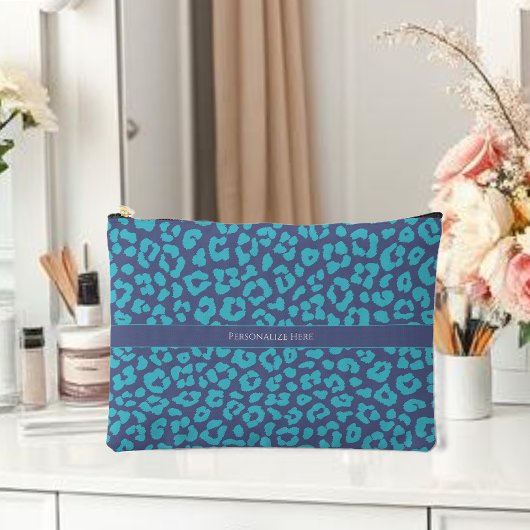 Blauwe luipaard etui