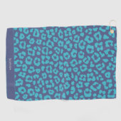 Blauwe luipaard golfhanddoek (Horizontaal)