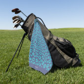 Blauwe luipaard golfhanddoek (Groen)