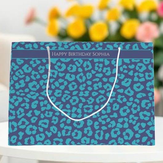 Blauwe luipaard groot cadeauzakje