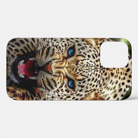 Blauwe luipaard iPhone/iPad case (Achterkant (horizontaal))