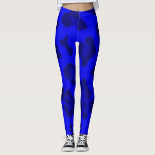 blauwe luipaard leggings