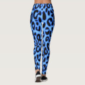Blauwe luipaard leggings (Achterkant)