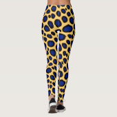 Blauwe Luipaard Luxe Leggings (Achterkant)
