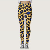 Blauwe Luipaard Luxe Leggings (Voorkant)
