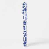 Blauwe Luipaard Patroon iPhone Hoesje (Linkerkant)