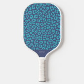 Blauwe luipaard pickleball paddle (Voorkant)