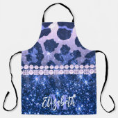 Blauwe luipaard schort (Voorkant)