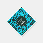 Blauwe luipaard servet (Hoek)