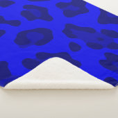 blauwe luipaard sherpa deken (3/4)