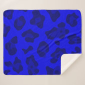 blauwe luipaard sherpa deken (Voorkant (horizontaal))