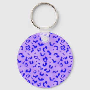Blauwe luipaard sleutelhanger