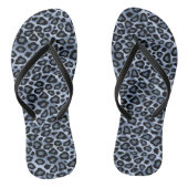 Blauwe luipaard teenslippers (Voetbed)