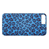 blauwe luipaard textuurpatroon Case-Mate iPhone case (Achterkant (Horizontaal))