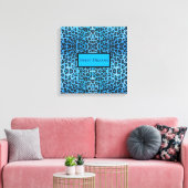 Blauwe luipaard voor kleine dromen canvas afdruk (Insitu (Woonkamer))