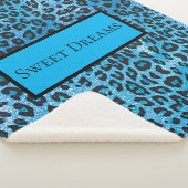 Blauwe luipaard voor kleine dromen sherpa deken (3/4)