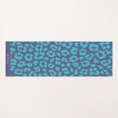 Blauwe luipaard yogamat (Voorkant (horizontaal))