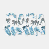 Blauwe luipaarden en vlinder met palmbladeren bedankdoosjes (Uitgevouwen)