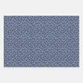 Blauwe Luipaardprint Inpakpapier Vel (Voorkant)