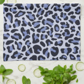 Blauwe Luipaardprint Retro Keukendoek Theedoek (Gevouwen)