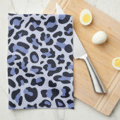 Blauwe Luipaardprint Retro Keukendoek Theedoek (Quarter Fold)