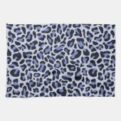 Blauwe Luipaardprint Retro Keukendoek Theedoek (Horizontaal)