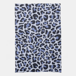 Blauwe Luipaardprint Retro Keukendoek Theedoek