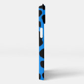 Blauwe luipaardprint – Vetgedrukte dierenhuid iPhone Hoesje (Rechterkant)