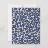 Blauwe Luipaardprint Zoete 16 Uitnodiging (Achterkant)