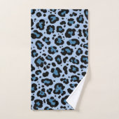 Blauwe Luipaardprintpatroon Bad Handdoek (Handdoek)