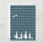 Blauwe lumberjack 2e verjaardag uitnodiging (Achterkant)