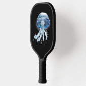 Blauwe lumier pickleball paddle (Links)