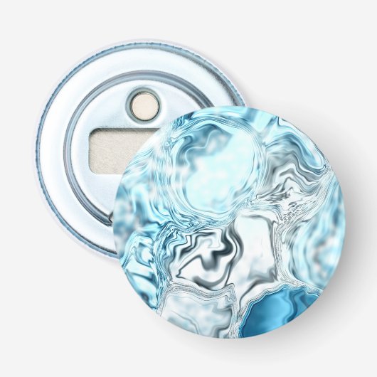 blauwe luminantie button flesopener (Voorkant)