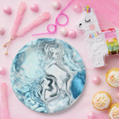 blauwe luminantie papieren bordje (Feest)