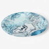 blauwe luminantie papieren bordje (Gekanteld)