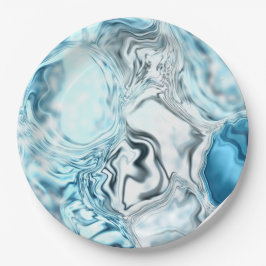 blauwe luminantie papieren bordje