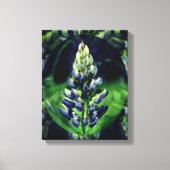 Blauwe Lupine Abstracte Bloemenkunst Canvas Afdruk (Voorkant)