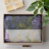 Blauwe lupinen decoupage met textuur tissuepapier (Geschenk)