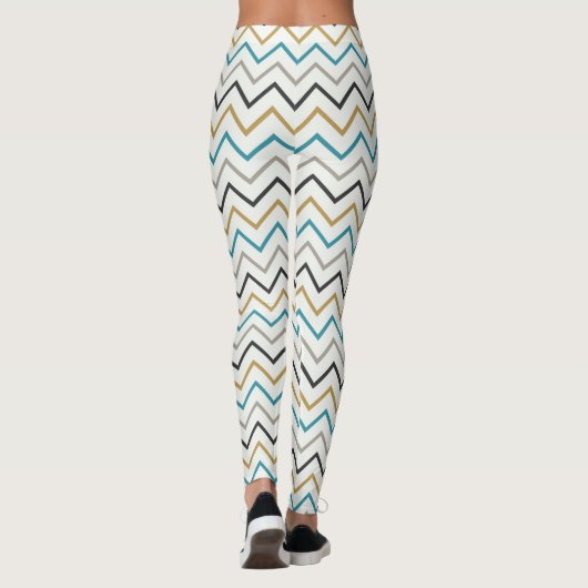 Blauwe luxe leggings (Achterkant)