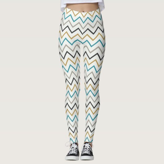 Blauwe luxe leggings (Voorkant)