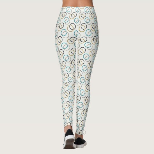 Blauwe luxe leggings (Achterkant)