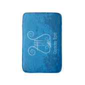 Blauwe Lyre Achtergrond Badmat (Voorkant Verticaal)