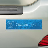 Blauwe Lyre Achtergrond Bumpersticker (Op auto)
