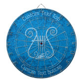 Blauwe Lyre Achtergrond Dartbord (Voorkant)