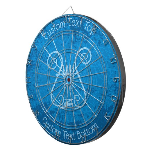 Blauwe Lyre Achtergrond Dartbord (Voorkant Rechts)