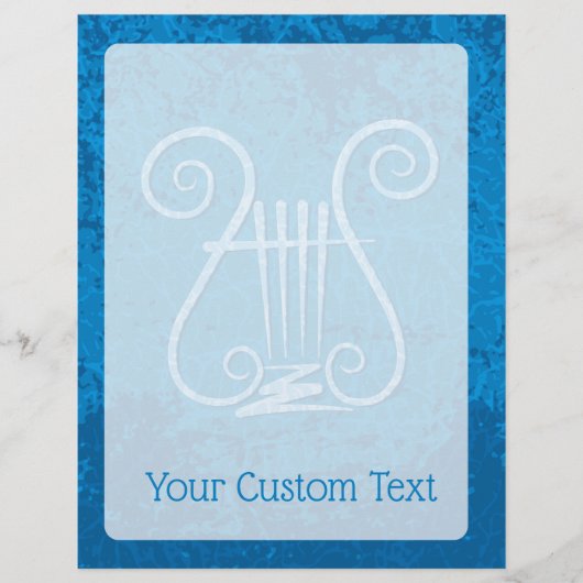 Blauwe Lyre Achtergrond Flyer (Voorkant)