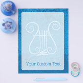 Blauwe Lyre Achtergrond Flyer (Enkel)