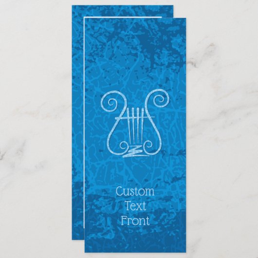 Blauwe Lyre Achtergrond Kaart (Voorkant / Achterkant)