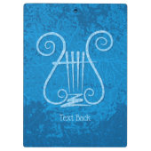 Blauwe Lyre Achtergrond Klembord (Achterkant)